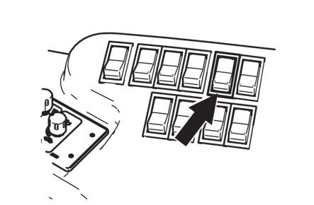 A TRAKTOR MŰKÖDÉSE A nyomatéknövelő működésének kijelzése A műszerfal bal felső sarkában a nyomatéknövelő bekapcsolt fokozata (1) megjelenik.