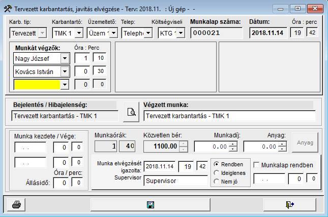 (Tervsor = kitöltetlen dátum és munkalapszám). Ekkor vagy a nyomógomb helyi menüjéből vagy a lista jobb egérgombos menüjéből választható a menüpont. 42.