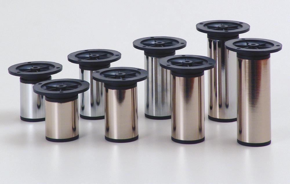 15.13 nfém design lábak n19527 anyag: acél-műanyag átmérő: 50 mm talpméret: Ø85 mm állíthatóság: +20 mm teherbírás: 120 kg magasság (mm) szín 80 króm 00014110300