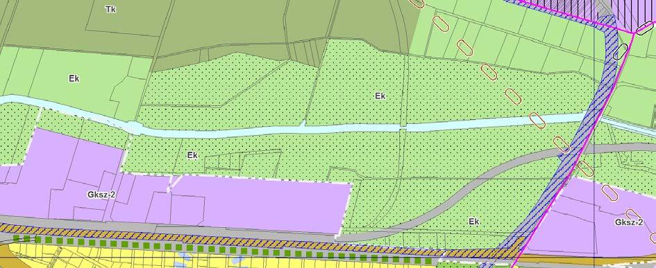 terület egy sávja viszont KL-KT-X közlekedési terület övezetű a KVSZ övezeti tervlapján ábrázolt módon (Külső kerületi körút