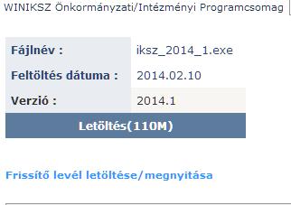 A sikeres bejelentkezést követően a gombra kattintva megjelenik a frissítő neve, a feltöltés
