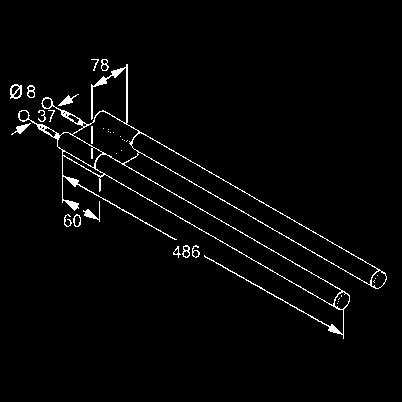 660 KLUDI A-XES törölközőtartó kétkaros, fix