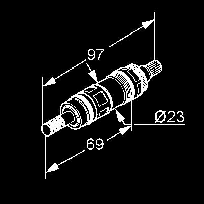 TARTOZÉKOK ÉS ALKATRÉSZEK hőmérsékletszabályozó egység falon kívüli termosztáthoz 35100, 35101 DIN EN 1111 szerint semleges 7447000-00 25.