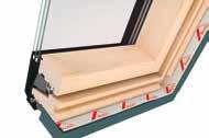 Hosszú élettartamra tervezve Az utólag is állítható ablakszárnynak köszönhetően a tetőszerkezet elmozdulásakor nem szükséges az ablak megbontása a tok és szárny távolságának korrekciójához.