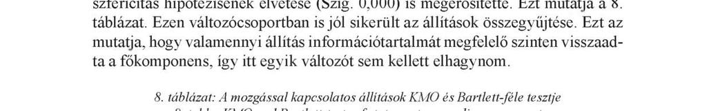 Az egészségtudatosság és a sport 19 M01 M02 M03 P e a rs o n -fé le k o rr e lá c ió,6 5 2 (* * ) 1,5 2 5 (* * ) M 0 2 S zig.