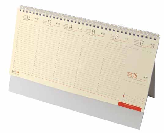 ikerspirállal összefűzött naptárak heti beosztással