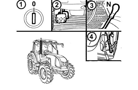 A GÉP MŰKÖDÉSE Az új traktorral történő elindulás előtt szükséges, hogy megismerkedjék a sebességváltási fokozatok kapcsolási rajzával és kipróbálja a kapcsoló kar minden egyes állását is álló