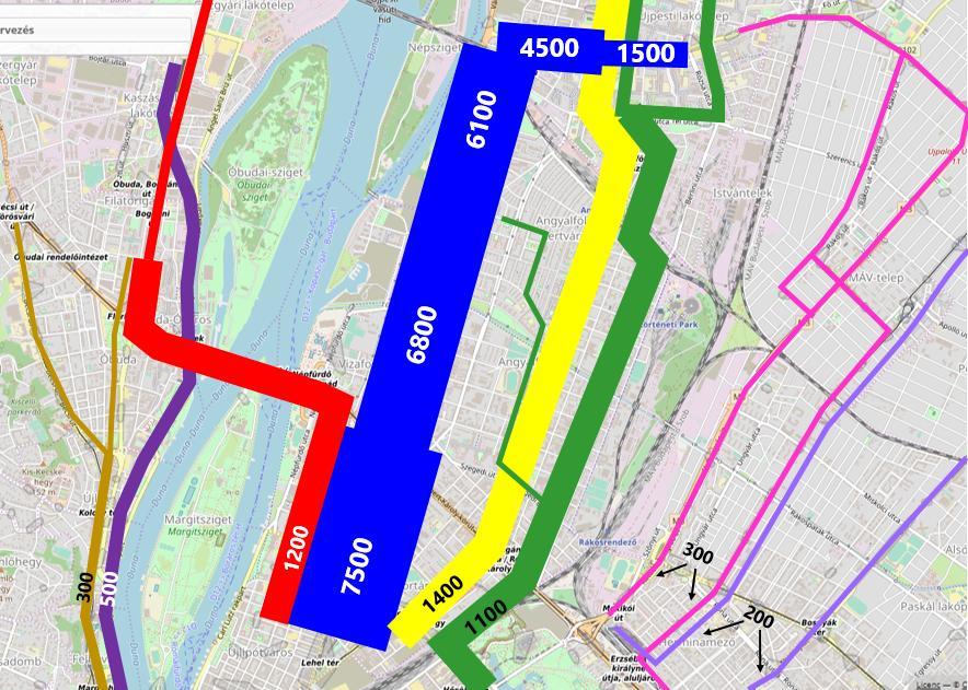 Az M3-as metróvonal felújítása északi szakasz pótlása a mobilitási terv alapjai A lezárt metrószakaszon: 13500 utas / csúcsóra Csomópontok áteresztőképessége: 45 mp-es követésű pótlóbusz Elméleti