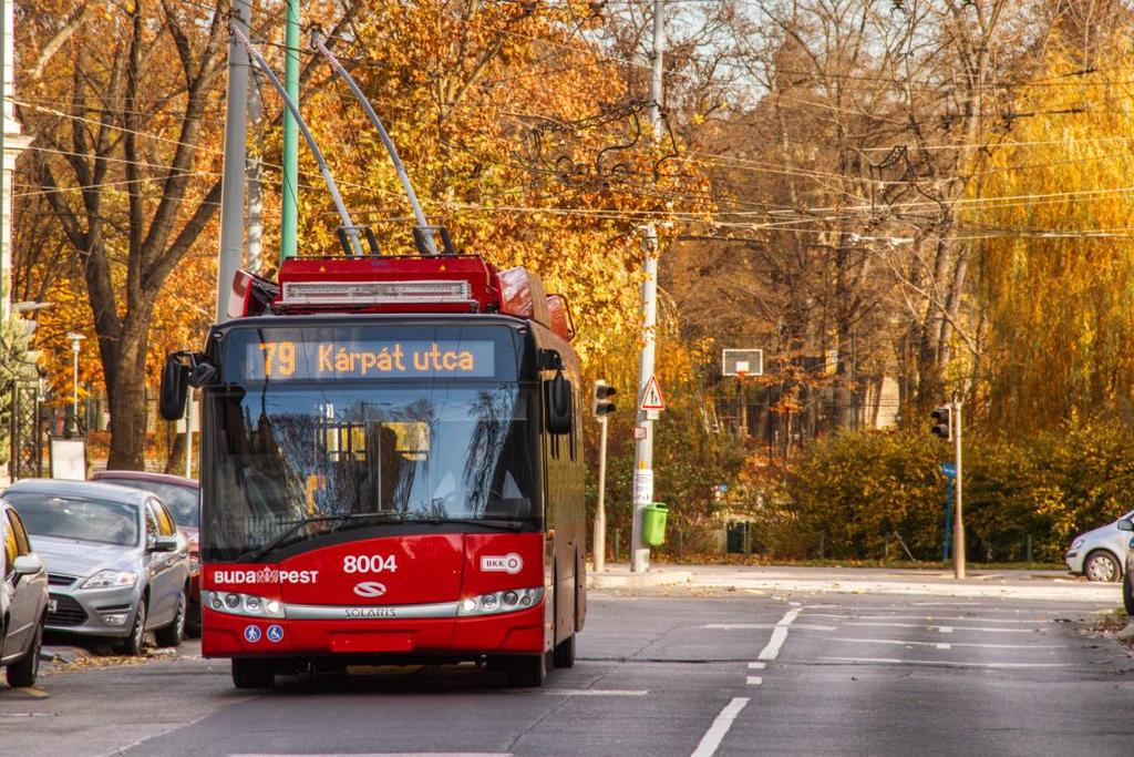 Trolibusz járműpark fejlesztés II. ütem A járműfejlesztés fő paraméterei 21 db új önjáróképes Solaris-Skoda trolibusz (10 szóló és 11 csuklós) leszállítása A projekt összértéke kb.