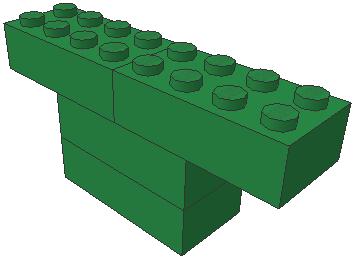 Minden palánta négy darab 2x4-es LEGO