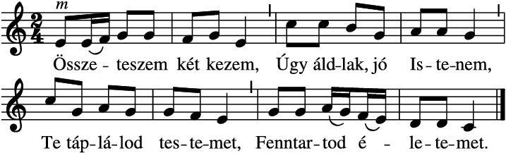 Megy a pásztor sötét völgyön, pusztaságon át. Juha vagyok: követem a pásztor lábnyomát. Ha a pásztor jár velem, S őriz engem szüntelen, Miért lenne szívem mélyén gond és félelem? 3.