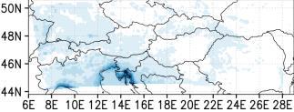 A téli félév hónapjaiban 50 mm alatti értékek fordultak elő