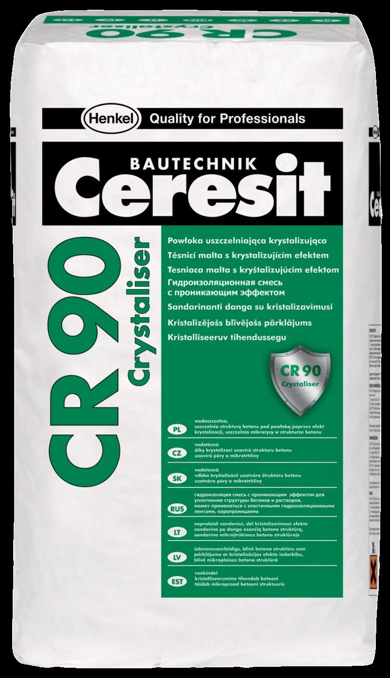 Ceresit CR 90 Kristályképző vízzáró cem en th a ba rcs, ön ja vító képességgel. A megbízható és tartós vízszigetelés elkészítése komoly kihívást jelent még a szakemberek számára is.