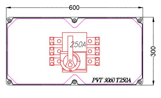 Blokkok, melyekb l felépíthet k a mér szekrények 1. PVT 3060 T 250 A f kapcsoló szekrény 2. PVT 3060 T 400 A f kapcsoló szekrény 3. PVT 3030 T 250 A f kapcsoló szekrény 4.