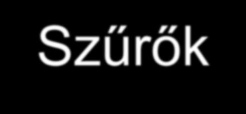 Szűrők 2. Membrán szűrők Különleges körülmények között előállított, különböző átmérőjű kollódiumkorongok.