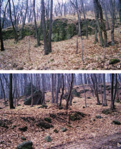 Vulkanizmus utáni felszínalakulás Leányfalu környékén (Visegrádi-hegység) 269 topográfiai szintje PÉCSI (1959) IV.