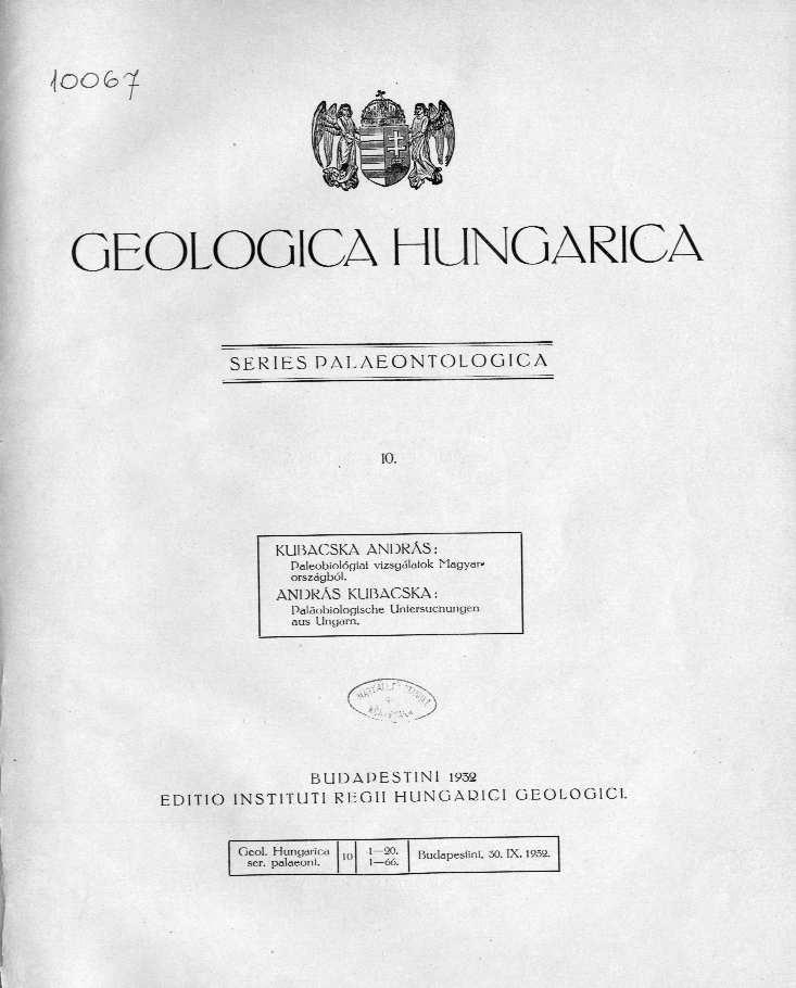 Tasnádi Kubacska András, a muzeológus 37 palaeontológiai tudása, összefüggéseket láttató munkamódszere.