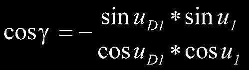 A v D1 és v D2 segédparamétert a segédgömbön található derékszögű gömbháromszögekre vonatkozó szabályok alkalmazásával határozzuk meg. Eszerint felírható egy P 1 D 1 Z derékszögű gömbháromszög (5.