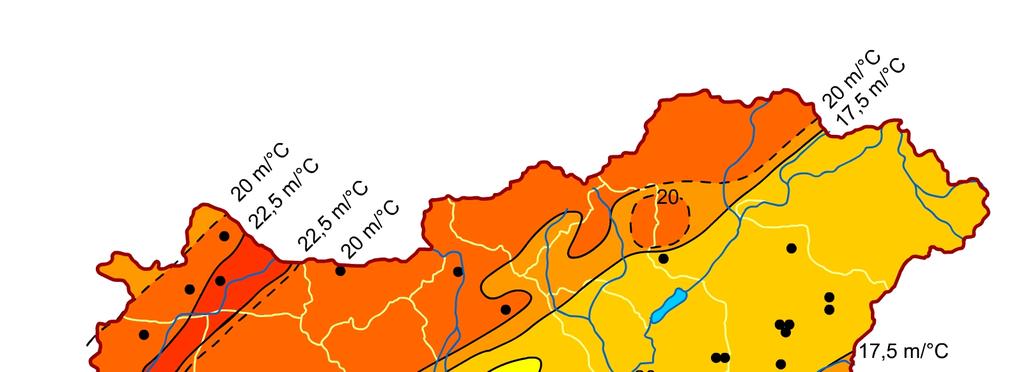 hogy a Kárpát Medence alatt a földkéreg az átlagosnál vékonyabb, és itt nagyobb a hőmérsékleti