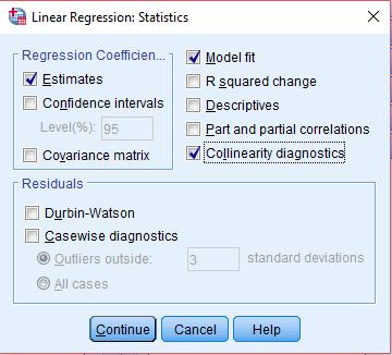 Multikollinearitás - SPSS Analyze