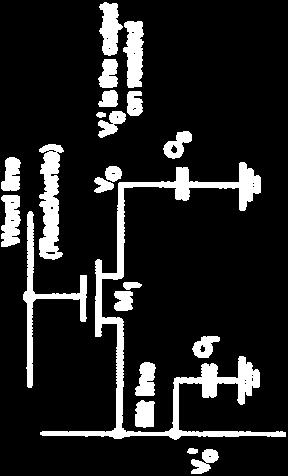 DRAM PÉLDA Legyen C L = 20 C S, V DD =3.3V, V T =0.7V Ekkor a C S kapacitás "1" szintje V DD -V T = 2.6V lesz. A bitvonal feszültségváltozása ennek 21-ed része, azaz kb.