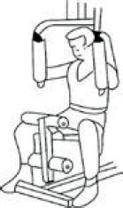 STRAIGHT ARM PULLOVER (Latissimus dorsi, serratus pectoralis) Üljön le az ülésre és kényelmesen dőljön a