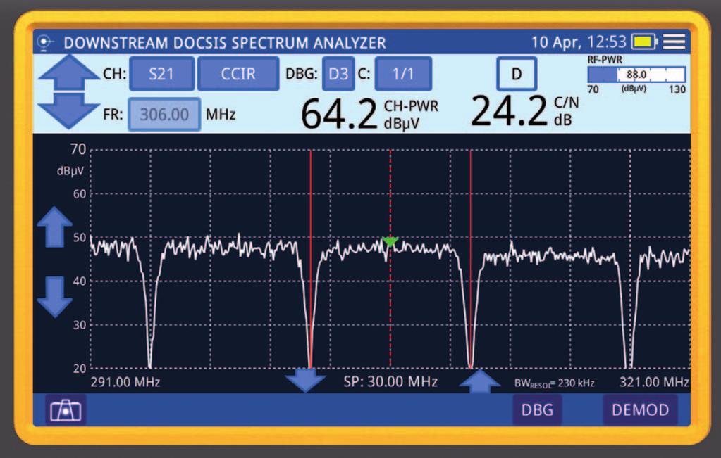 DOCSIS 3.1 RF kompatibilis DOCSIS 3.1 A DOCSIS 3.1 rendszerek kiterjesztett frekvenciatartományt használnak, amely előre irányban 1500 MHz-ig terjed, visszirányban pedig 200 MHz-ig.