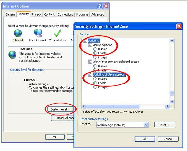 Internet Explorer 6-8 Válassza ki a "Tools" (Eszközök) menü "Internet Options" (Internetbeállítások) menüpontját!