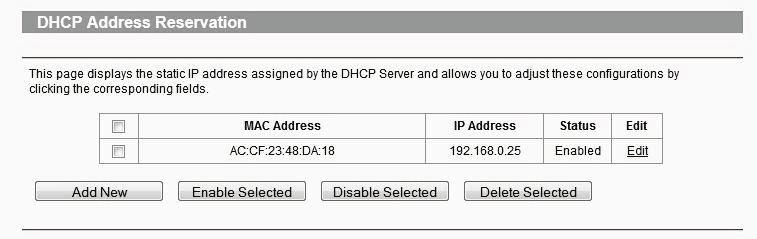 Most már ismeri a DHCP tartományt, amennyiben szükséges módosítsa. A "Default Gateway" a router tényleges IP címe. A fentiek figyelembevételével most már beállíthatja a ComIP modult.