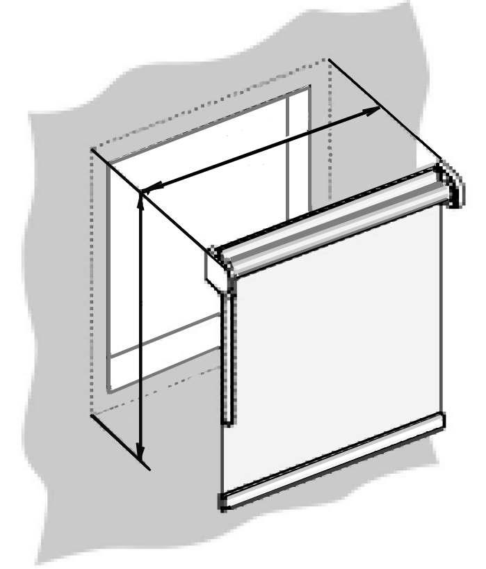 Tyípus 11 + 12 = 70 mm Típus 13 = 80 mm (egye di zárósín) Árnyékolómagasság H Árnyékolószél.