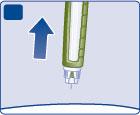 A 6 másodperc Egyenesen kifelé húzva az injekciós tollat, húzza ki a tűt a bőréből. Ha az injekció helyén vér jelenik meg, enyhén nyomjon rá vattát. Ne dörzsölje a területet.