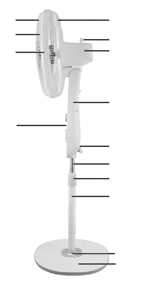 1. Elülső rács 2. Hátsó rács 3. Lapátkerék 4. Rögzítőgyűrű 5.