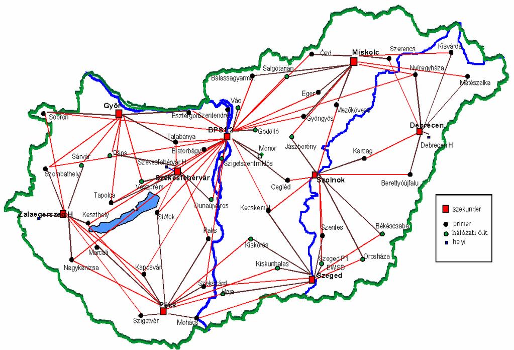 Magyarországi topológia (T-Com, nem teljes)(varga Pál elsı
