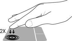 Az érintőtábla használata A mutató mozgatásához csúsztassa az ujját az érintőtáblán a mutató kívánt mozgásának irányában.