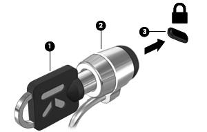 Opcionális biztonsági kábel csatlakoztatása MEGJEGYZÉS: A biztonsági kábel funkciója az elriasztás nem feltétlenül képes megakadályozni a számítógép illetéktelen használatát, rongálását vagy