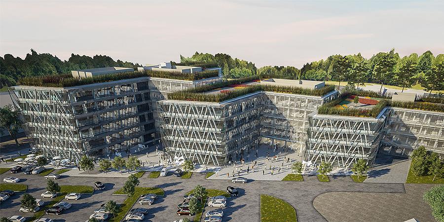 Hunép Universal Építőipari Zrt. közös beruházásaként a 22.000 m 2 -es Forest Offices Debrecen építése. A helyszín kiválasztását több tényező is indokolta.