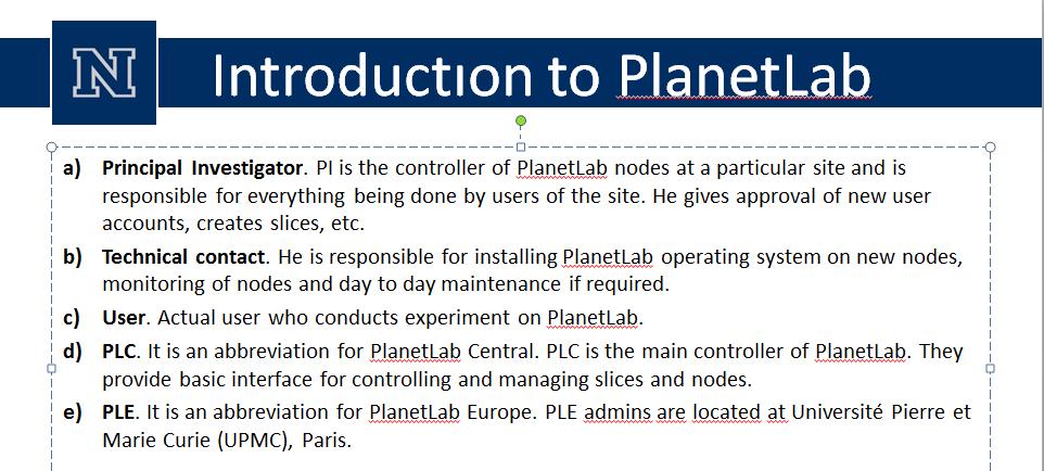 PlanetLab felhasználó típusok 21 (source: https://www.cse.