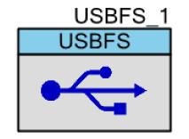 Az USBFS komponens Főbb jellemzők USB Full Speed (12 Mbit/s) eszköz Támogatja az interrupt, control, bulk és isochronous átvitelt.