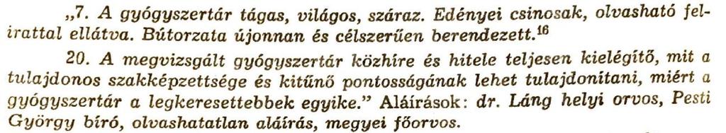 ldr. Kelen József körzeti orvos bíztatására kezdett el foglalkozni az íztelen kinin előállításával l1863.