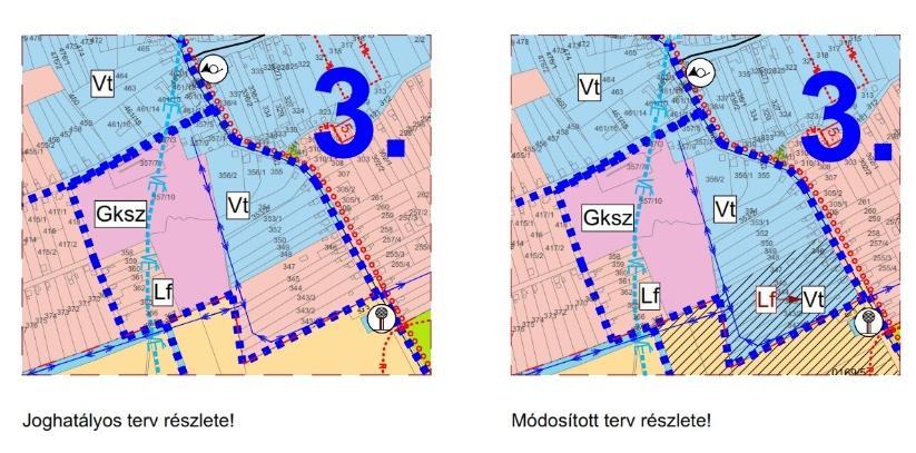 3. A tervezési feladat Belterületen a Gyöngyvirág u. Rákóczi u.