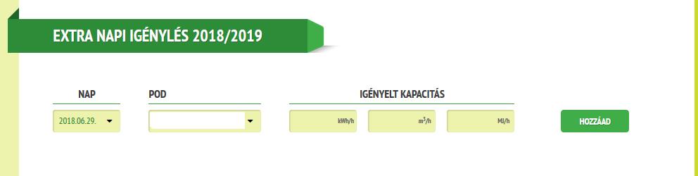 Gáznapi termék Az igénylés véglegesített leadása előtt a 8.