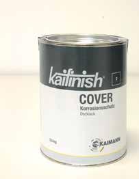 A felületvédelmi rendszer három elemből áll: Kaifinish Primer (Kötőanyag), Kaifinish Base (Alapozóréteg) und Kaifinish