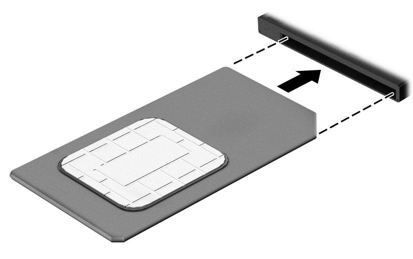 5. Tegye be a SIM-kártyát a SIM-kártya foglalatába, majd finoman nyomja be a kártyát, amíg biztosan a helyére nem kerül.