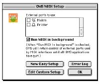 Driver-telepítés és -beállítások (Macintosh) 11 Az Edit menüből válassza ki OMS MIDI Setup opciót.