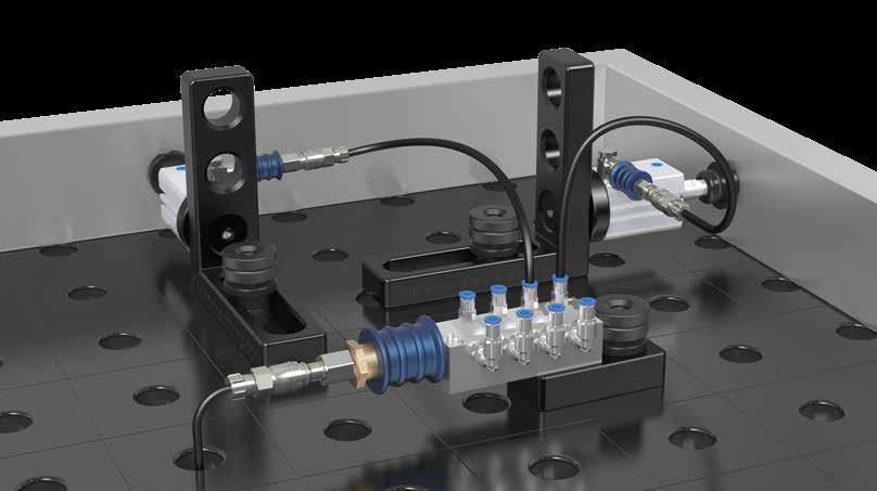 PNEUMATIKA SZORÍTÓ Erő Súly: Cikkszám Pneumatikus henger rövid verzió adapter 16-os rendszerhez F = 650 N 8 bar nyomáson 0,90 kg 0-000850 274,00 Pneumatikus henger rövid verzió adapter S28-as