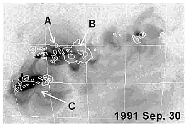 Maga a NOAA 6850/53 aktív vidék csak kis része volt a napfelület ezen a részén fejlődő aktivitási komplexumnak (active nest), amely 1991. aug. 8. (1845. Carrington rotáció) és 1992. ápr. 14.
