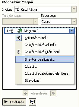 Most így néz ki a bemutató diarendező nézetben: 21. A 2. dián a diagram oszlopai vetítéskor egyenként nőjenek ki! [1+1 pont] 21.1. Ehhez az animáláshoz ki kell jelölni a diagramot a dián, Normál nézetbe térj át a diarendezőből, pl egy duplakattintással a dián.