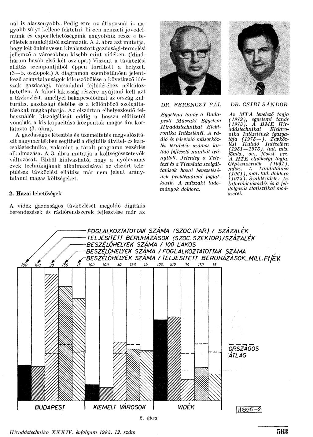 nál is alacsonyabb.. Pedig erre az átlagosnál is nagyobb súlyt kellene fektetni, hiszen nemzeti jövedelmünk és exportlehetőségeink nagyobbik része e területek munkájából származik. A 2.