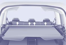 Élet az autóban 100 A csomagtakaró három takarófedéllel rendelkezik, melyek segítségével elrejthető a csomagtér a kíváncsi tekintetek