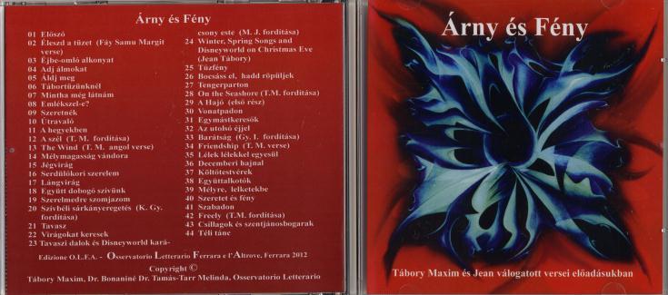 Piccola raccolta estratta dal CD intitolato «Árny és Fény» [Ombra e Luce] di Maxim Tábory (1924) Kinston. NC U.S.A.